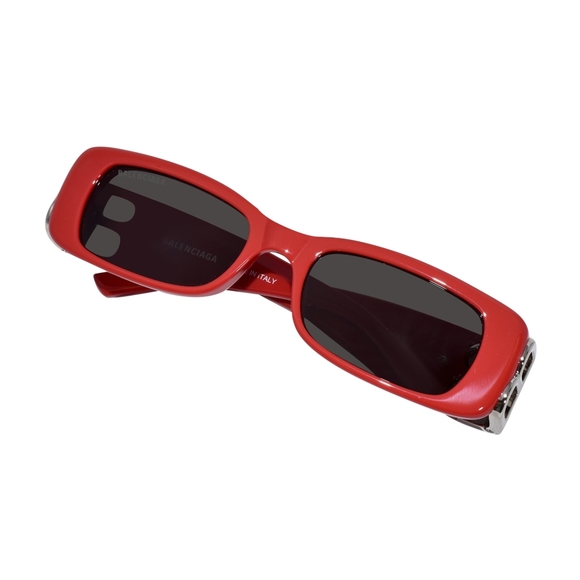 NEW BALENCIAGA SQUARE RED UNISEX BB0096S 015 SUNGLASSES - Picture 4 of 7